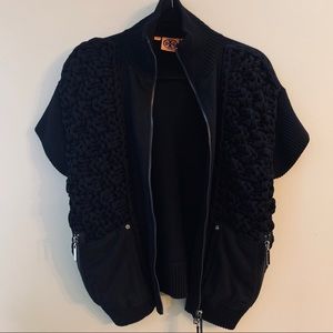 Tory Burch Short-Sleeve Knit Sweater-  Size M